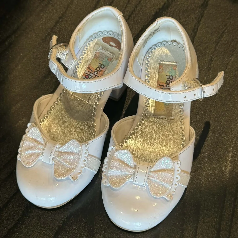Elegant White Kids Shoes with Bow